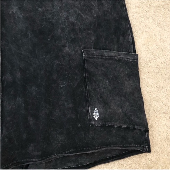 Free People Hot Shot Tee Romper In Washed Black. NWOT! Sz S - Picture 7 of 9